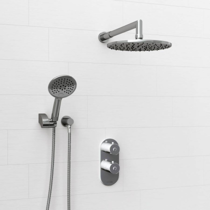 A16030 Thermo Встраиваемый комлплект для душа с верхней душевой насадкой и лейкой