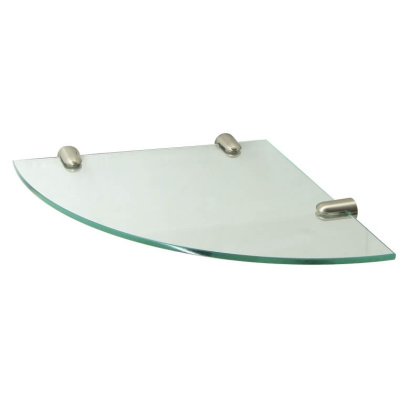 K-533NICKEL Полка  стеклянная угловая K-533NICKEL Полка  стеклянная угловая