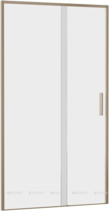 Душевая дверь Aquanet Pleasure Evo 110 AE65-N110-GBT профиль золото-никель браш, прозрачное стекло