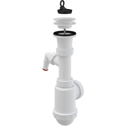 Cифон для мойки c пластмассовой решеткой DN70 и штуцером Cифон для мойки c пластмассовой решеткой DN70 и штуцером