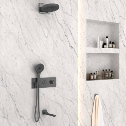 Душевой комплект VSFW-432TI1GM встраиваемый, вороненая сталь Душевой комплект VSFW-432TI1GM встраиваемый, вороненая сталь