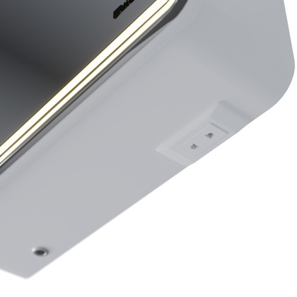 Шкаф зеркальный Lemark ELEMENT 80х80см 2-х дверный, с подсветкой, с розеткой, цвет корпуса: Белый глянец