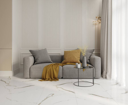 Керамогранит Laparet Golden White Statuario полированный 60х120 (2шт_1,44м2), м2