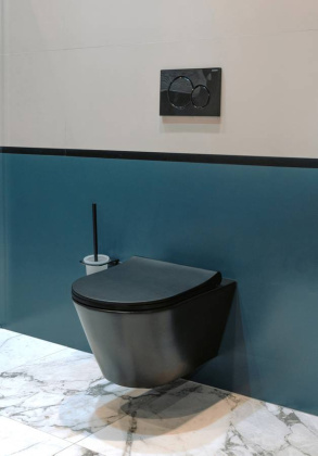 Унитаз подвесной безободковый Creto Logan L3 черный матовый 1003-002-L3BlMat