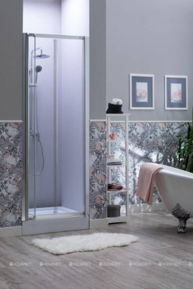Душевая дверь Aquanet Alfa NAA6422 80, прозрачное стекло