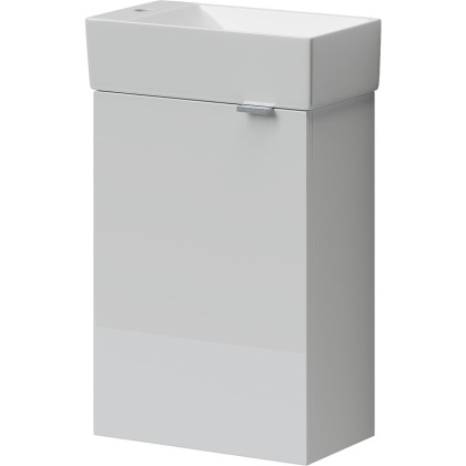 Тумба подвесная SANCOS Mini 355х205х500, с распашной дверцей, внутри 1 полка, белый глянец , арт.MN35WL