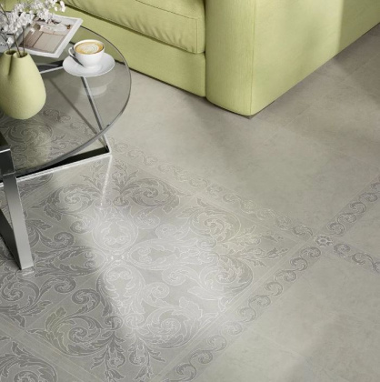 Бордюр OS\B159\SG1686 Монсанту серый светлый (7,2см*40,2см*8мм) (8шт/0,232м2) орнамент, шт