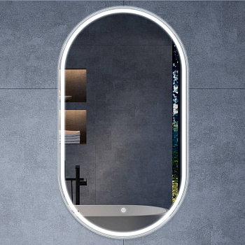 Зеркало LED VLM-3AU900 500x900 c сенсорным выключателем и диммером Зеркало LED VLM-3AU900 500x900 c сенсорным выключателем и диммером