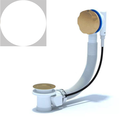 Слив-перелив для ванны АниПласт (белый матовый)