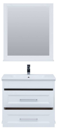 Мебель для ванной Aquanet Бостон М 80 белый( лит. мрамор) Мебель для ванной Aquanet Бостон М 80 белый( лит. мрамор)