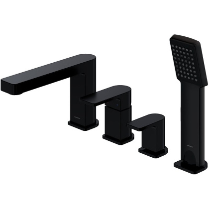 Смеситель на борт ванны OMNIRES BARETTI BA7832BL (черный BLM)