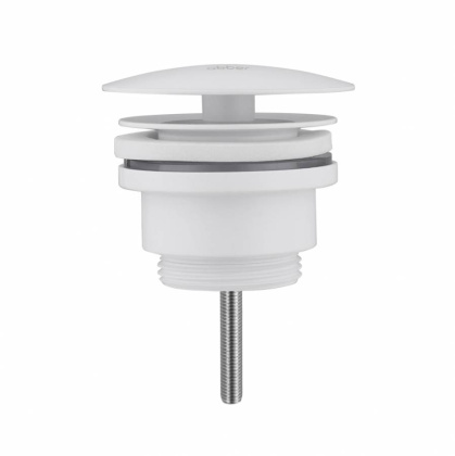 Донный клапан ABBER AF0012W без перелива, фиксированный, белый Донный клапан ABBER AF0012W без перелива, фиксированный, белый