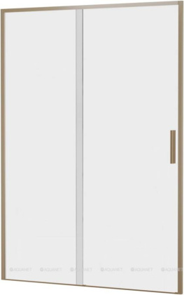 Душевая дверь Aquanet Pleasure Evo 140 AE65-N140-GBT профиль золото-никель браш, прозрачное стекло