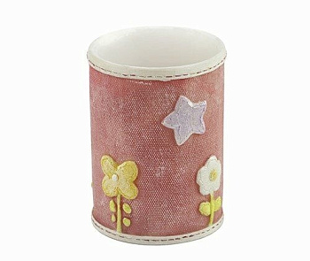 Стакан для зубных щеток Ammer, 7,5х10х7,5 см, розовый, K-6428