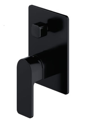 Смеситель для душа скрытого монтажа OMNIRES BARETTI BA7835BL (черный BLM)