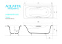 Ванна чугунная эмалированная AQUATEK AQ8050FH-00 ГАММА 1500x750 мм в комплекте с 4-мя ножками и 2-мя ручками Ванна чугунная эмалированная AQUATEK AQ8050FH-00 ГАММА 1500x750 мм в комплекте с 4-мя ножками и 2-мя ручками