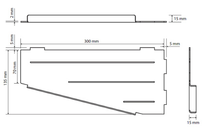 Душевая полка Bemeta Cytro 101302410 угловая, Черная матовая