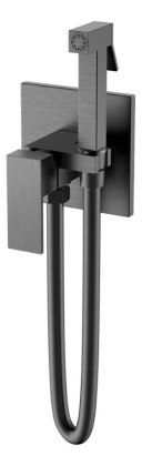 Смеситель гигиенический Qubic Matt Gun Metal Смеситель гигиенический Qubic Matt Gun Metal
