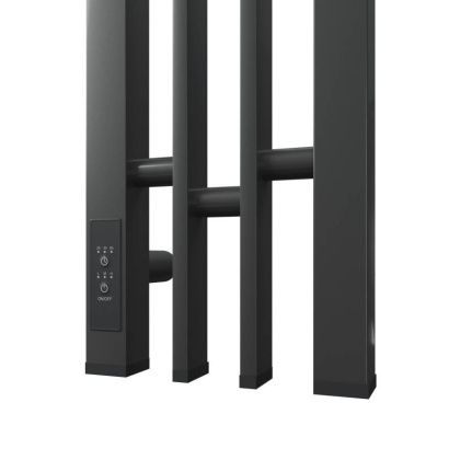 Полотенцесушитель электрический Point Фрея PN20722GB П2 140x1200 диммер слева, графит блеск Полотенцесушитель электрический Point Фрея PN20722GB П2 140x1200 диммер слева, графит блеск