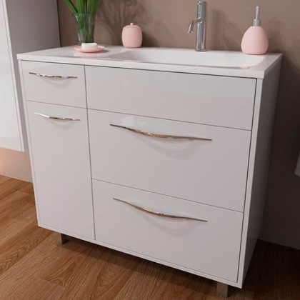 Комплект мебели Barcelona 900х450 правосторонний напольный 3 ящика 1 дверь (ШхГхВ) 898х446х860