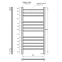 Полотенцесушитель электрический Point Вега PN71850 П12 500x1000, диммер справа, хром Полотенцесушитель электрический Point Вега PN71850 П12 500x1000, диммер справа, хром