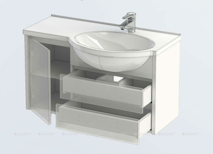 Раковина для тумбы Aquanet Лайн 90 R marmite pernilla Раковина для тумбы Aquanet Лайн 90 R marmite pernilla