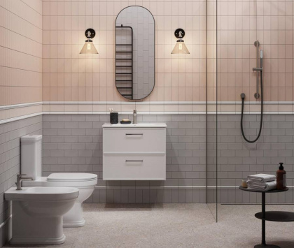 Тумба PIANO Classic подвесная 65 см, 2 ящика, ясень белый матовый PIA.CL.65\WHT.M