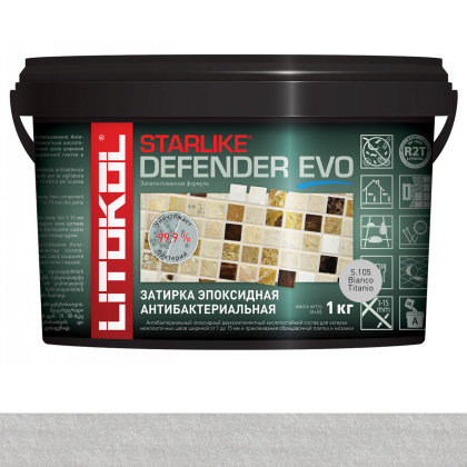 Затирка эпоксидная STARLIKE DEFENDER EVO, S.105 BIANCO TITANIO 1кг Затирка эпоксидная STARLIKE DEFENDER EVO, S.105 BIANCO TITANIO 1кг