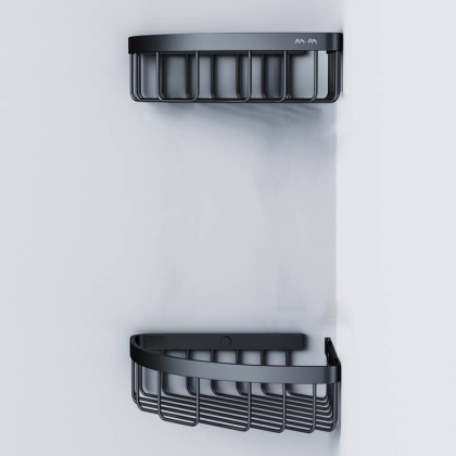 A7452222 Sense L Корзина для душа угловая двухъярусная, черный A7452222 Sense L Корзина для душа угловая двухъярусная, черный