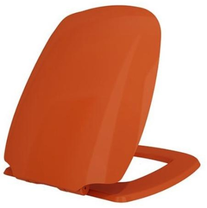 Сиденье с крышкой Fenice, полиэстер, плав.опускание, оранж. A0327-012, шт Сиденье с крышкой Fenice, полиэстер, плав.опускание, оранж. A0327-012, шт