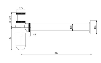 Сифон AQUATEK AQ6011CR  Сифон AQUATEK AQ6011CR