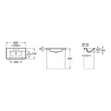 Раковина Roca Gap Unik 80 Раковина Roca Gap Unik 80