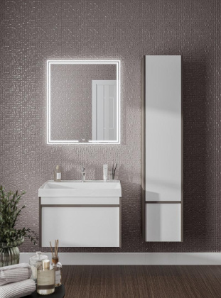 Зеркало MIO.mi.70\WHT Kerama Marazzi белый Led-подсветка (ШВГ 70х80х2) с диммером