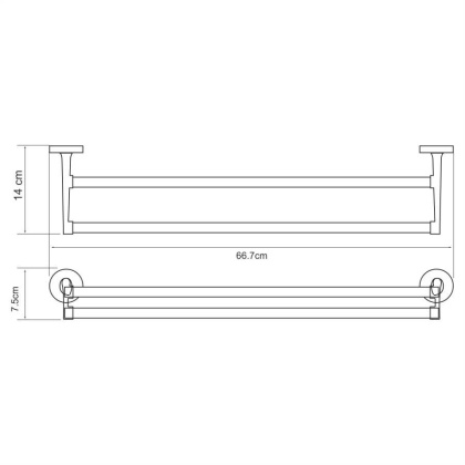 Rhein K-6240 Держатель полотенец двойной