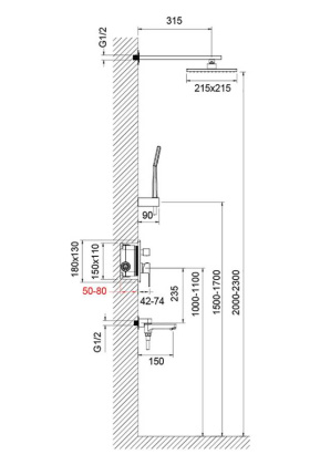 Душевая система Timo Selene SX-3069/17SM скрытого монтажа, золото матовое Душевая система Timo Selene SX-3069/17SM скрытого монтажа, золото матовое
