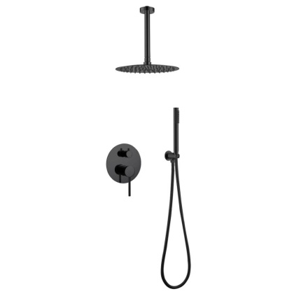 Душевая система ABBER Emotion AF8821B скрытого монтажа без излива, черная матовая Душевая система ABBER Emotion AF8821B скрытого монтажа без излива, черная матовая