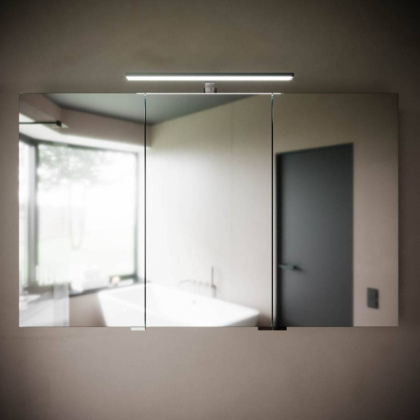 Зеркальный шкаф для ванной комнаты  SANCOS Hilton 1200x148х740 мм, с LED подсветкой,арт. Z1200 Зеркальный шкаф для ванной комнаты  SANCOS Hilton 1200x148х740 мм, с LED подсветкой,арт. Z1200