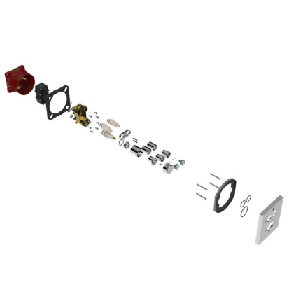 Встраиваемый смеситель для душа VSCV-321T-MCH двухфункциональный, термостатический, хром