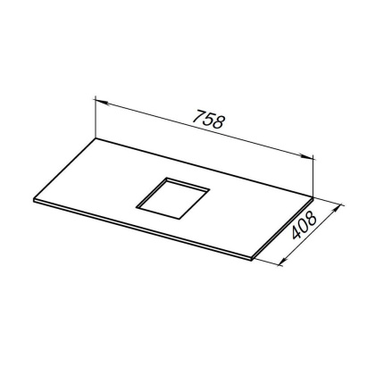 Столешница Allen Brau Priority 1.31010.DG-S 80 dark grey structure, шт
