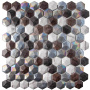 Стеклянная мозаика FOREST MIX, Hexagon