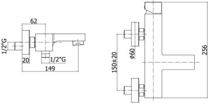 Смеситель для ванны с душем Paffoni Elle EL022NO