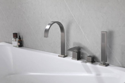 Смеситель ABBER Wasserfall AF8613NG на борт ванны, никель Смеситель ABBER Wasserfall AF8613NG на борт ванны, никель