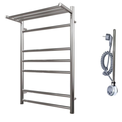 Полотенцесушитель электрический Point Аврора PN10158PE П6 500x800 с полкой левый/правый, хром Полотенцесушитель электрический Point Аврора PN10158PE П6 500x800 с полкой левый/правый, хром