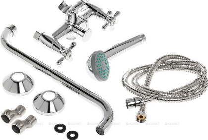 Смеситель для ванны/душа OneLife P03-221cr полимерный с душ.набором