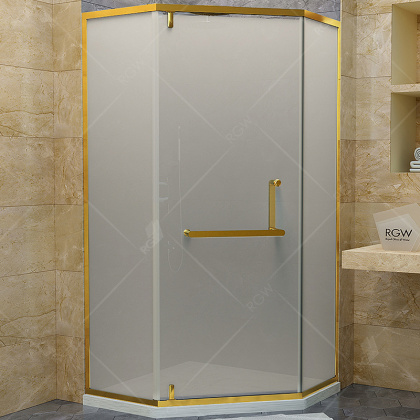 Душевой уголок RGW Hotel HO-084G 100х100 350608400-26 профиль Золото стекло матовое-сатинат Душевой уголок RGW Hotel HO-084G 100х100 350608400-26 профиль Золото стекло матовое-сатинат