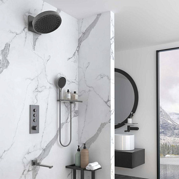 Душевой комплект Inspire VSFW-433TI3RGM встраиваемый, термостат, трехрежимный, вороненая сталь Душевой комплект Inspire VSFW-433TI3RGM встраиваемый, термостат, трехрежимный, вороненая сталь