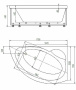 Акриловая ванна Акватек Аякс 170х110 AYK170-0000085