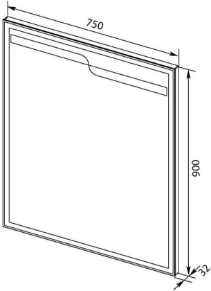Зеркало Aquanet Модена 75 белый Зеркало Aquanet Модена 75 белый