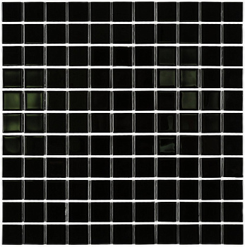 Мозаика стеклянная Black Glass (чип 4*25*25) 300*300(22шт-1.98м2), м2