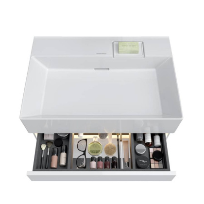 Тумба LOGICA подвесная 2 ящика 70 см, белоснежный Тумба LOGICA подвесная 2 ящика 70 см, белоснежный